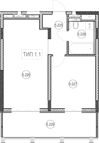 Студия, 26.3 м², 2/7 этаж, ЖК «ГК Сан Гарден Хотел&СПА»