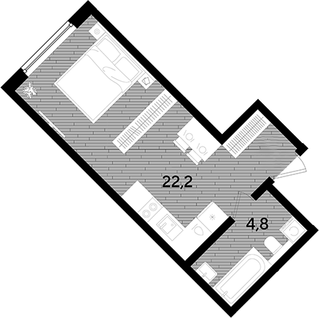 Продается 1-комн. квартира, 27 м²