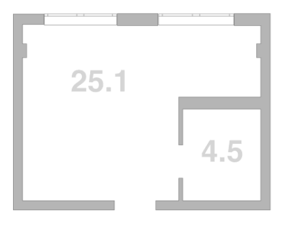Объект, 29.6 м², 3/4 этаж, ЖК «Жемчужина Мысхако»