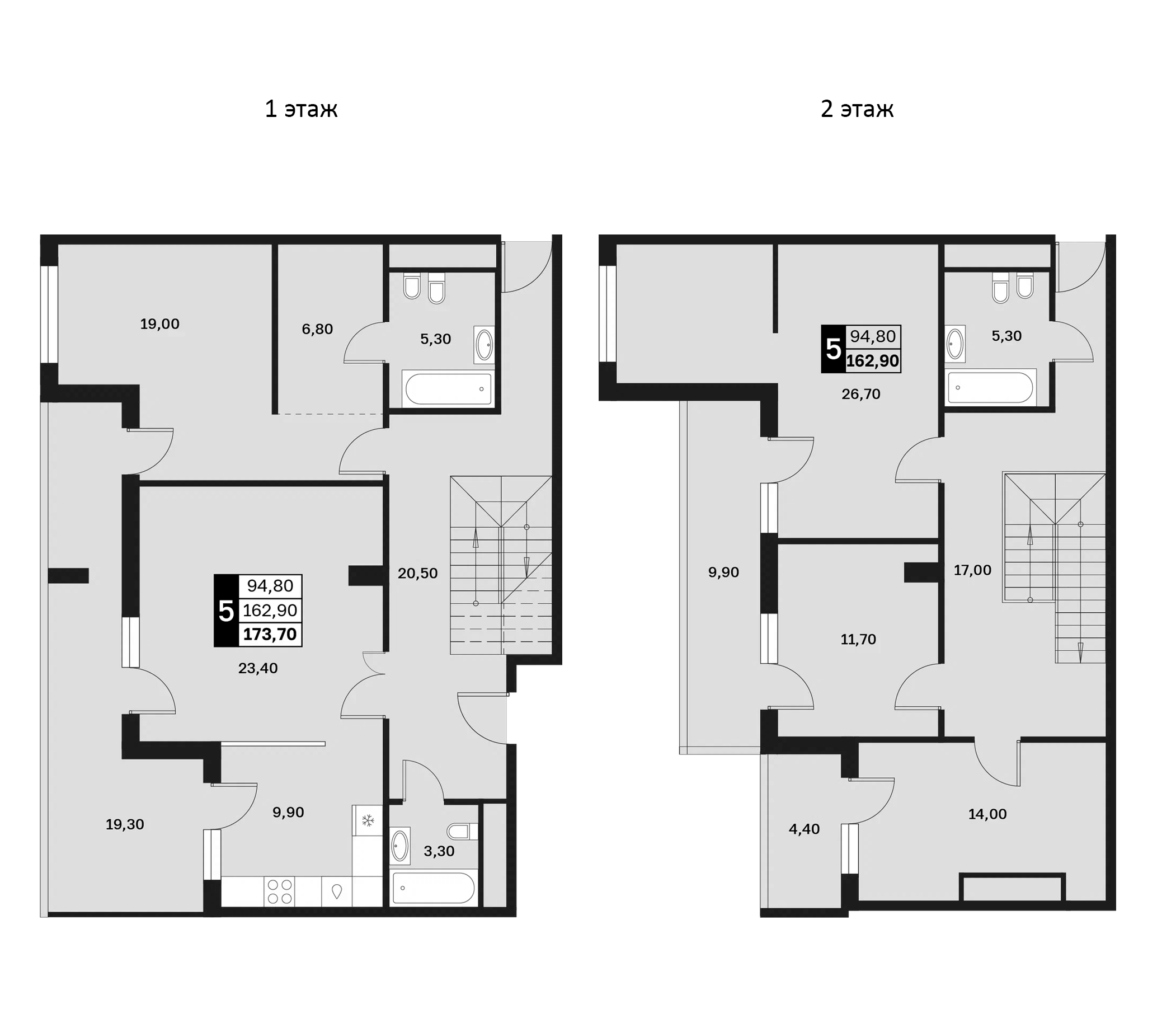 4+ комнаты, 162.9 м², 11/13 этаж, ЖК «Аксис Патриот»