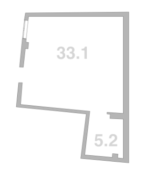 Объект, 38.3 м², 3/4 этаж, ЖК «Жемчужина Мысхако»