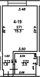 Студия, 20.6 м², 4/4 этаж, ЖК «The Manor»