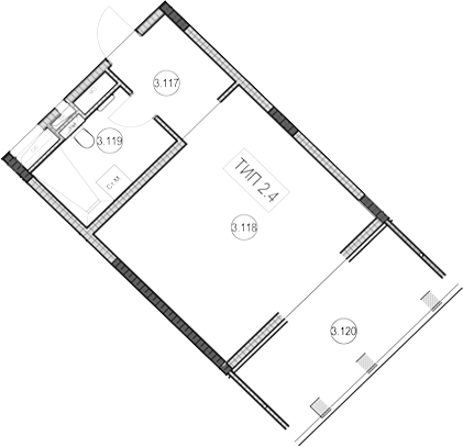 Студия, 26.2 м², 1/9 этаж, ЖК «ГК Сан Гарден Хотел&СПА»