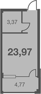 Студия, 19.2 м², 4/7 этаж, ЖК «Каравелла Португалии»