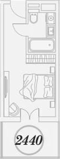 Студия, 26.2 м², 2/5 этаж, ЖК «ГК Сан Гарден Хотел&СПА»
