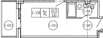 Продается 1-комн. квартира, 26.9 м²