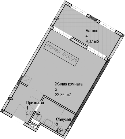 Студия, 32.3 м², 5/6 этаж, ЖК «Гостиничный комплекс Николай 1»