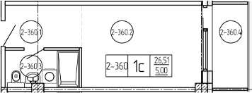 Продается 1-комн. квартира, 26.9 м²