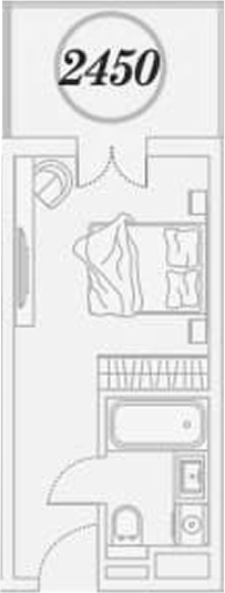 Студия, 26.3 м², 2/5 этаж, ЖК «ГК Сан Гарден Хотел&СПА»
