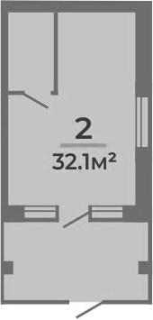 Объект, 32.1 м², 1/2 этаж, ЖК «Апартаментный комплекс Мореин»