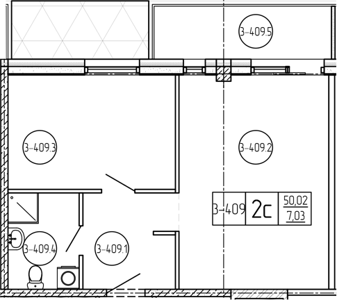 Продается 1-комн. квартира, 50.5 м²