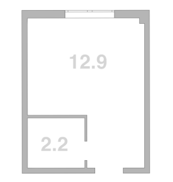 Продается 1-комн. квартира, 15.1 м²