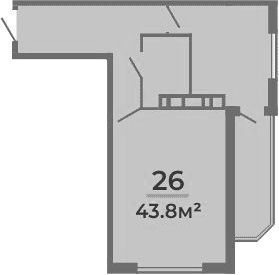 Объект, 43.8 м², 5/9 этаж, ЖК «Мореин»