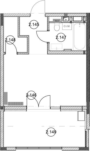 Студия, 28.6 м², 2/5 этаж, ЖК «Эден Ривьера»