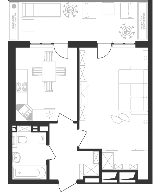 Продается 2-комн. квартира, 43.94 м²