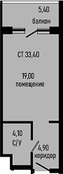 Студия, 28 м², 7/8 этаж, ЖК «Курортный отель Алеан Селект Агой»