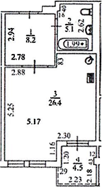 Продается 1-комн. квартира, 37.4 м²