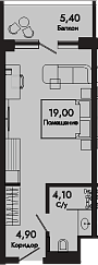 Студия, 28 м², 1/8 этаж, ЖК «Курортный отель Алеан Селект Агой»