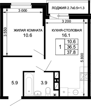 1-комн. Дыхание (АСК)