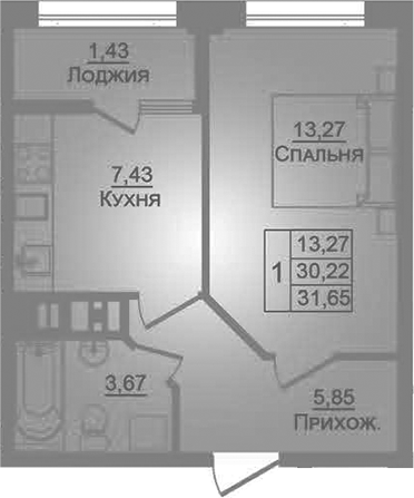 Продается 1-комн. квартира, 30.27 м²