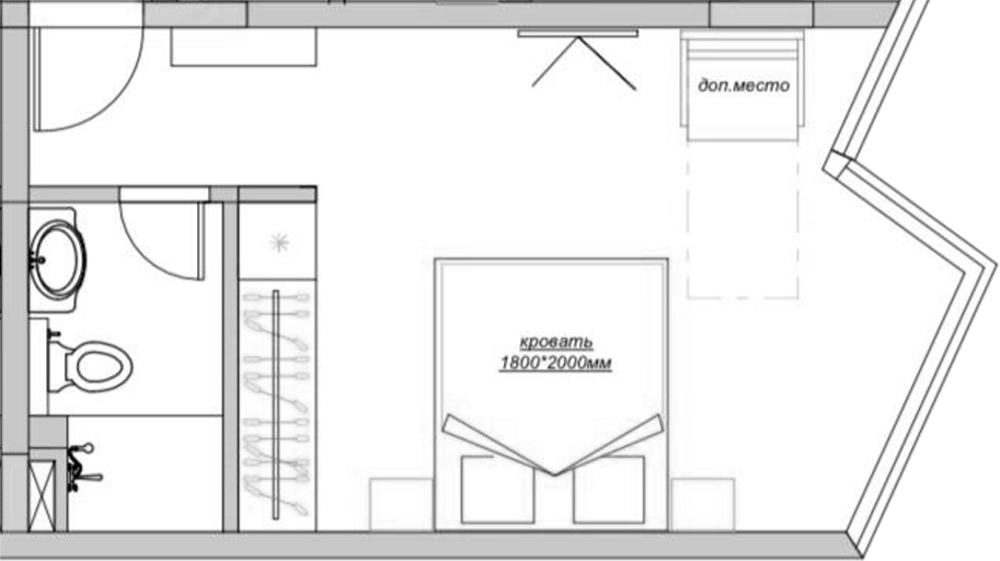 Студия, 25.9 м², 3/3 этаж, ЖК «Mirror Family»