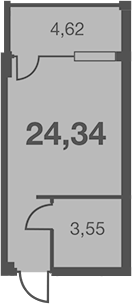 Продается 1-комн. квартира, 19.72 м²