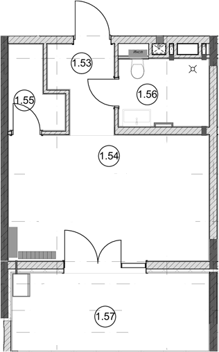 Студия, 28.6 м², 1/5 этаж, ЖК «Эден Ривьера»