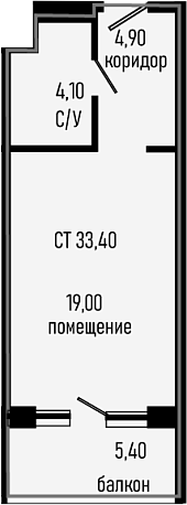 Студия, 28 м², 8/8 этаж, ЖК «Курортный отель Алеан Селект Агой»