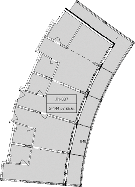 Объект, 144.57 м², 6/6 этаж, ЖК «Гостиничный комплекс Royal Beach Sochi»