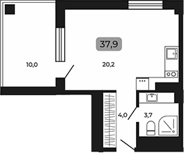 Студия, 27.9 м², 4/6 этаж, ЖК «Апарт-отель Мореоль»