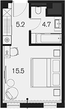 Студия, 25.4 м², 2/4 этаж, ЖК «Benefit Sky Breeze Sochi»