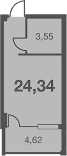 Студия, 19.72 м², 3/7 этаж, ЖК «Каравелла Португалии»