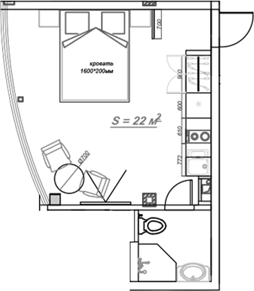 Продается 1-комн. квартира, 25.2 м²