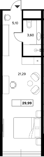 Продается 1-комн. квартира, 29.99 м²