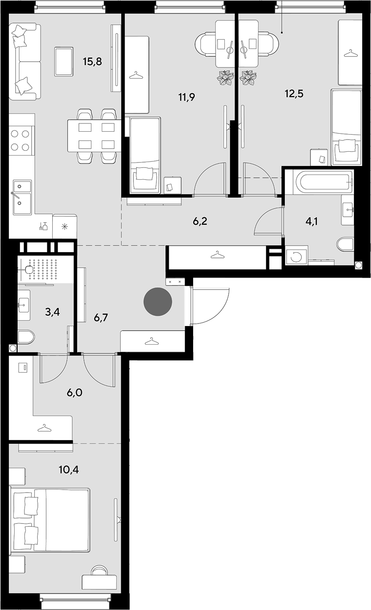 4-комн. Грейд
