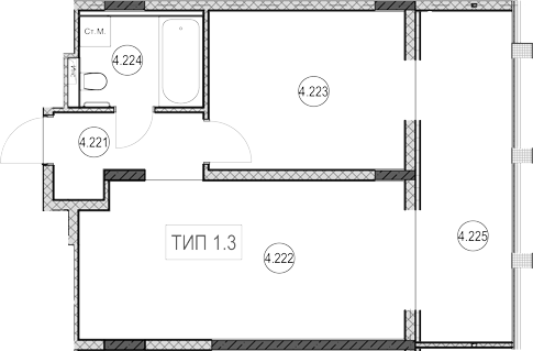 Студия, 26.2 м², 2/9 этаж, ЖК «ГК Сан Гарден Хотел&СПА»