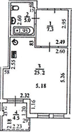 Студия, 35.2 м², 5/8 этаж, ЖК «Апарт-отель Вальсет»
