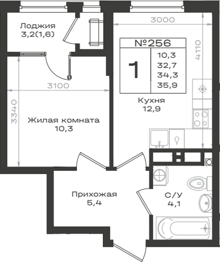 1-комн. Нагория