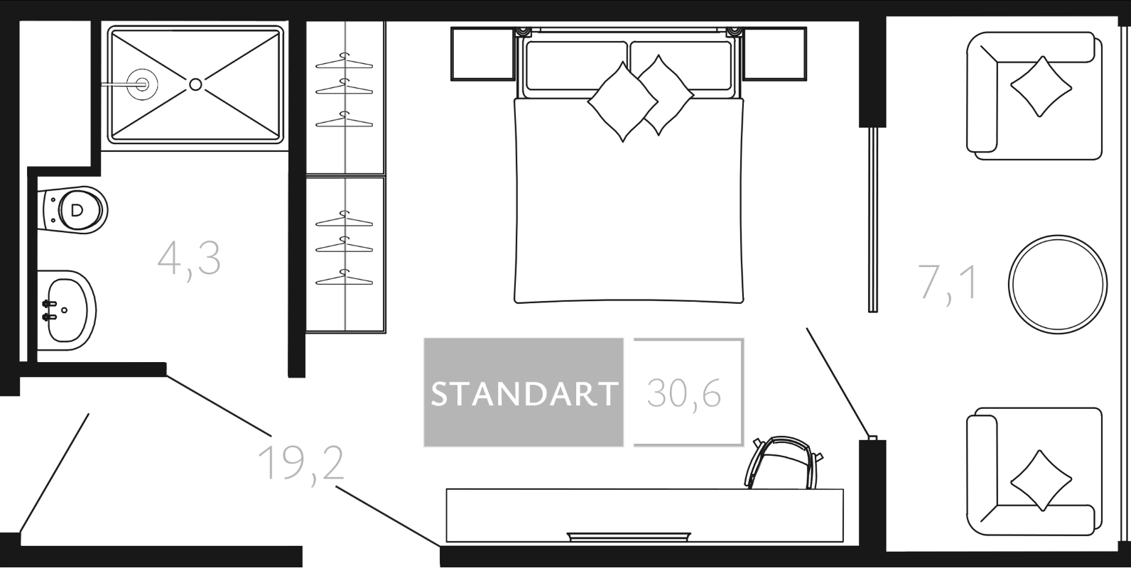 Студия, 23.5 м², 4/4 этаж, ЖК «Палаццо Де Агой»