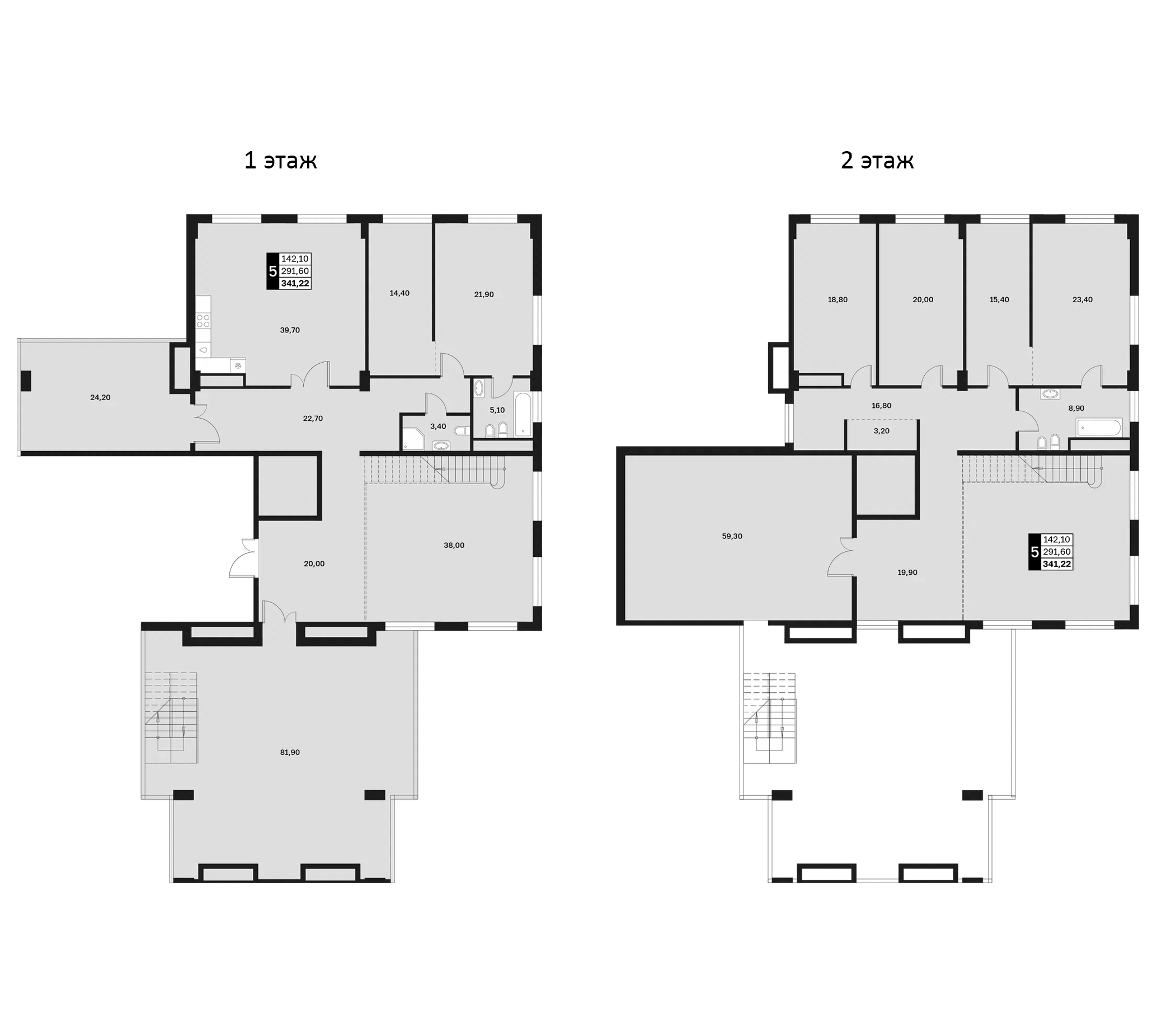 4+ комнаты, 309.39 м², 14/15 этаж, ЖК «Аксис Патриот»