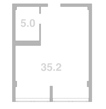 Объект, 40.2 м², 3/4 этаж, ЖК «Жемчужина Мысхако»