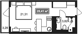 Студия, 25.13 м², 7/10 этаж, ЖК «Marine Garden 5»