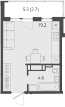 Студия, 23.8 м², 18/24 этаж, ЖК «Все Свои VIP»