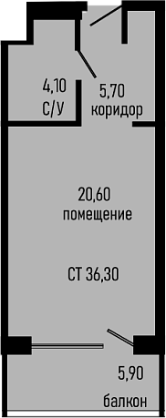Студия, 30.4 м², 8/8 этаж, ЖК «Курортный отель Алеан Селект Агой»