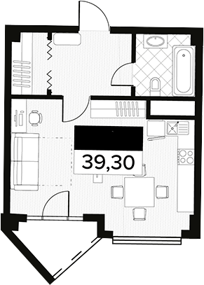 Объект, 39.3 м², 5/14 этаж, ЖК «Горизонт. AVA Сочи»