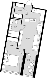 Продается 1-комн. квартира, 37.47 м²