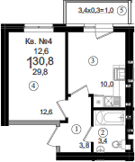 Продается 1-комн. квартира, 29.8 м²