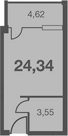 Студия, 19.72 м², 5/7 этаж, ЖК «Каравелла Португалии»