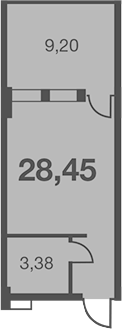 Студия, 19.25 м², 1/7 этаж, ЖК «Каравелла Португалии»