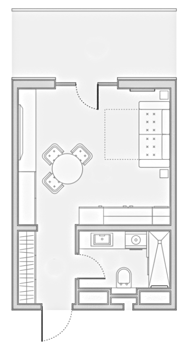 Студия, 37 м², 2/9 этаж, ЖК «ГК Сан Гарден Хотел&СПА»